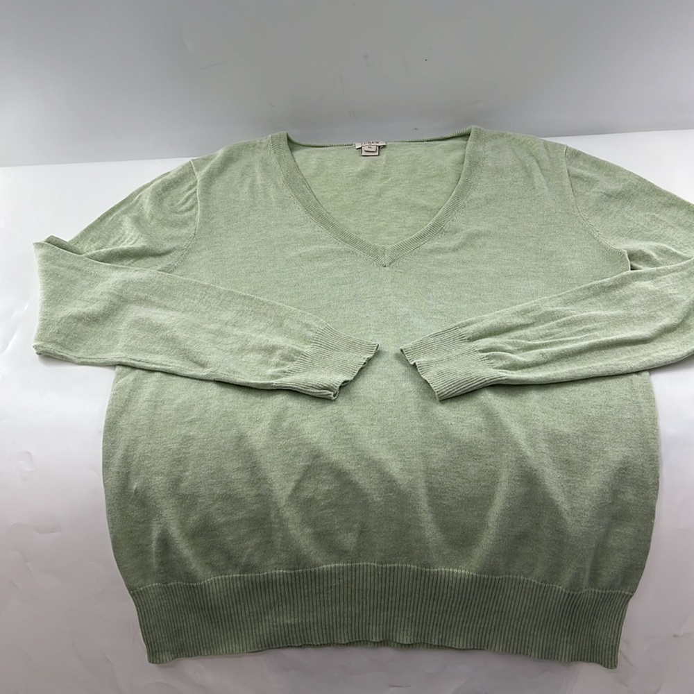 J. Crew V-Neck Cotton Sweater - Picture 3 of 10